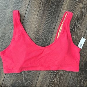 NWT - pink bikini top